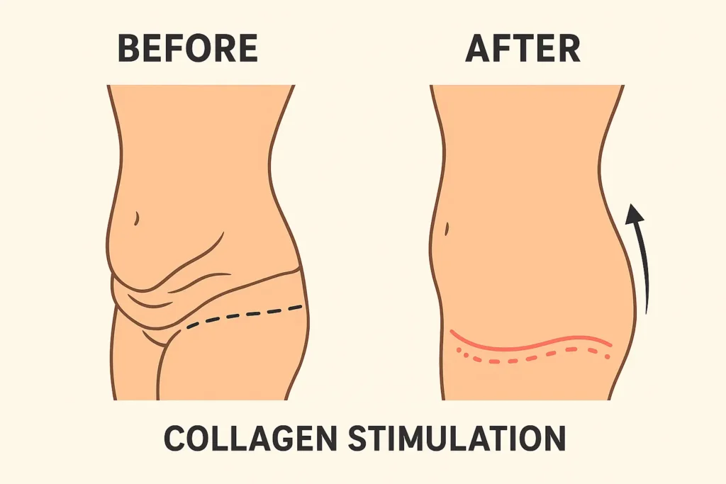 Before and after results for sagging skin after weight loss injections Stamford