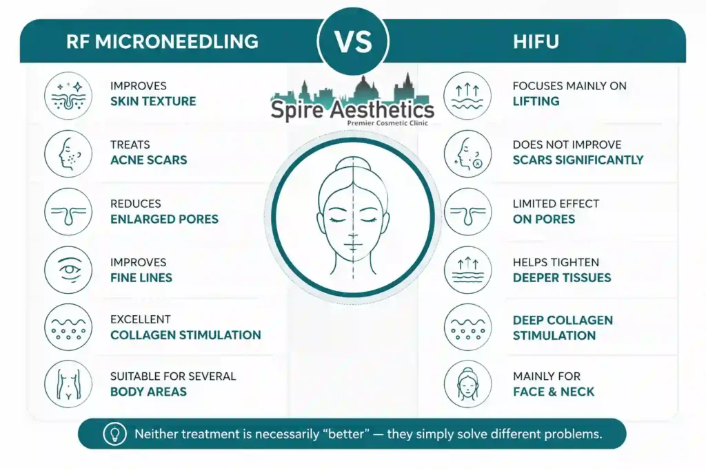 RF Microneedling vs HIFU: Which Treatment Gives Better Results Stamford?